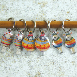 Emma Ball - Striped Sheep Six Stitch Markers