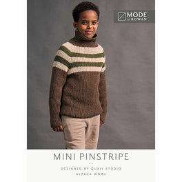 Mini Pinstripe Sweater in Mode at Rowan Alpaca Wool - MIP120