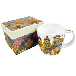 Emma Ball Woolly Bears  Bone China Mug with Gift Box