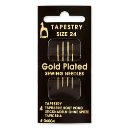 Hand Sewing Needles: Tapestry: Gold Plated: Size 24