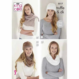 Hats, Cowls & Scarf Knitted in in King Cole Truffle & Merino Blend DK