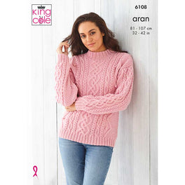 Sweater and Cardigan in King Cole Wool Aran