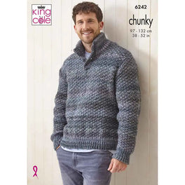 Mens's Sweaters in King Cole Cottagespun Chunky - Digital Version 6242