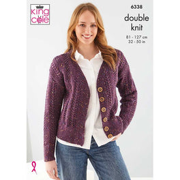 Cardigan and Slipover knitted in King Cole Merino Blend DK