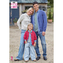 Family Cardigans Knitted in Homespun Aran