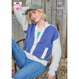 Ladies’ Cardigans knitted in King Cole Homespun Aran