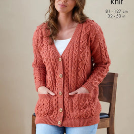 Cardigan and Waistcoat knitted in King Cole Merino Blend DK
