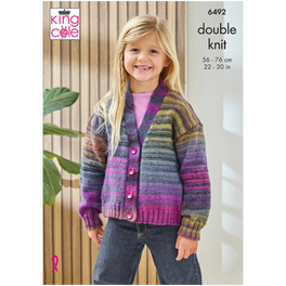 Cardigans Knitted  in King Cole Cottagespun Dk - Digital Version 6492