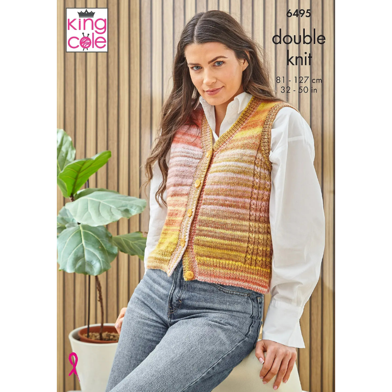 Waistcoats Knitted in King Cole Cottagespun Dk - Digital Version