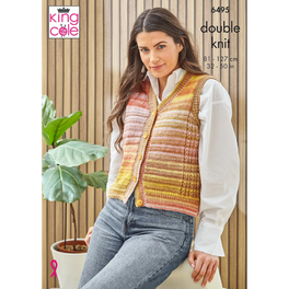 Waistcoats Knitted in King Cole Cottagespun Dk - Digital Version 6495