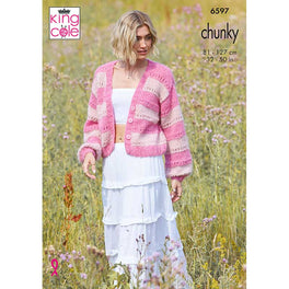 Sweater and Cardigan knitted in King Cole Flair Solo Chunky