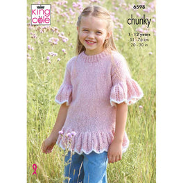 Sweater, Cardigan and Tank Top knitted in King Cole Flair Solo Chunky
