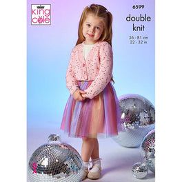 Cardigans knitted in King Cole Dazzle DK Digital Version 6599