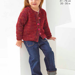 Cardigan and Sweater knitted in King Cole Firefly Aran