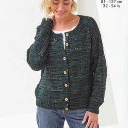 Sweater and Cardigan knitted in King Cole Firefly Aran