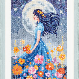 Girl with The Moon - Vervaco Cross Stitch Kit