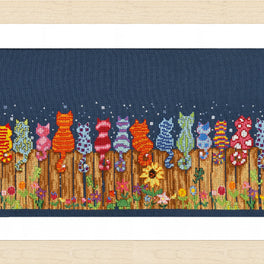 Cats on a Fence - Vervaco Cross Stitch Kit