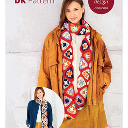 Free Download - Granny Heart Scarf in Special Special DK or Recreate DK