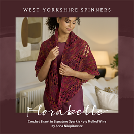 Florabelle Crochet Shawl in West Yorkshire Spinners Signature Sparkle 4ply - Digital Version WYS1000510