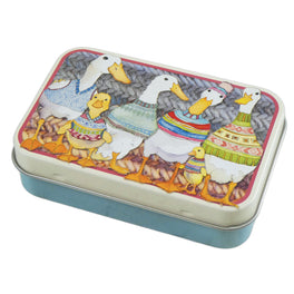 Emma Ball Mini Rectangular Tin- Dapper Ducks