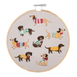 Trimits Embroidery Kit With Hoop- Dogs