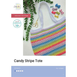 Free Download - Crochet Candy Stripe Tote by Emkatcrochet