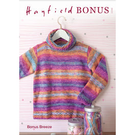 Kids Cowl Neck Sweater in Hayfield Bonus Breeze Dk