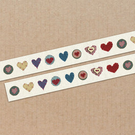 Emma Ball Washi Tape 15mmroll - Stitched Hearts