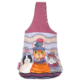 Emma Ball Small Wrist Bag - Cats in Hats