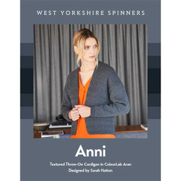 Anni Textured Throw On Cardigan in West Yorkshire Spinners ColourLab Aran - Digital Version WYS1000525