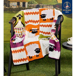 Shaun the Sheep Knitted Blanket Colour Pack in West Yorkshire Spinners ColourLab Dk by Chloe Birch