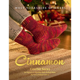 Free Download - Cinnamon Crochet  Socks by Anna Nikipirowicz in West Yorkshire Spinners Signature Sparkle 4ply