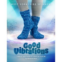 Good Vibrations Cable & Twist socks in WYS ColourLab Sock Dk