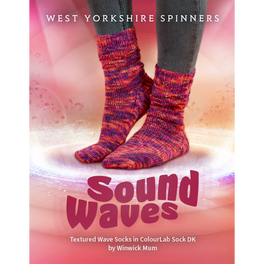 Free Download - Soundwaves Textured Waved Socks in WYS ColourLab Sock Dk by Winwick Mum