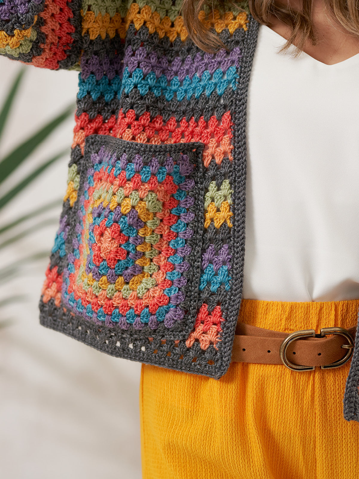 Buy Aurora Crochet Granny Square Pocket Cardigans in West
