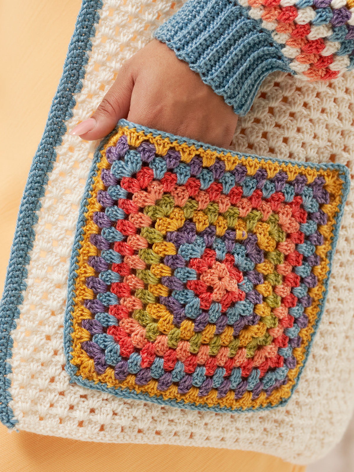 Buy Aurora Crochet Granny Square Pocket Cardigans in West