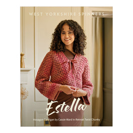 Crochet Estella Hexagon Cardigan in West Yorkshire Spinners Retreat Twist Chunky - Digital Version WYS1000466