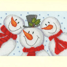 Snowman Selfie - Bothy Threads Greeting Card Cross Stitch Kit