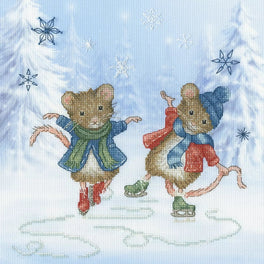 Festive Figure Skaters - Bothy Threads Cross Stitch Kit