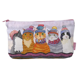 Emma Ball Zipped Pouch - Cats in Hats