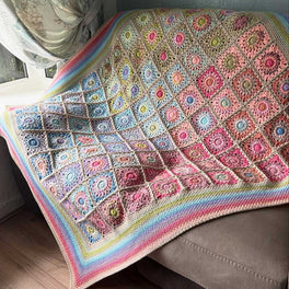 Bon Bon Blanket in Stylecraft Special Dk & Colourburst Dk by Crochetandacuppa_x