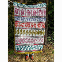 Woodland Storey Blanket Knit Along by Martin Storey in Rowan Felted Tweed - Pink Leaf