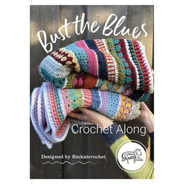 Bust the Blues Crochet Blanket Pattern Booklet by Emkatcrochet