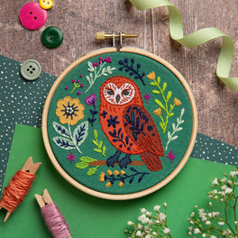 Hawthorn Handmade - Folk Owl Mini Embroidery Kit