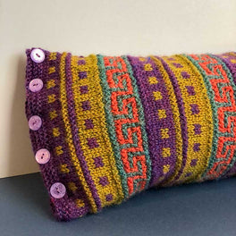 Mosaic Draught Excluder kit including pad in Stylecraft Highland Heathers Dk by Helen