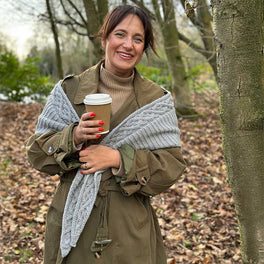 Betwixtmas 2025 Knitted Cabled Shawl - Lerwick in West Yorkshire Spinners The Croft Aran by Sarah Hatton
