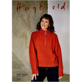 Zip Sweater in Hayfield Soft Twist Dk