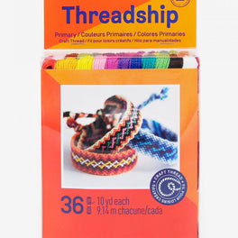 DMC - Threadship Pack of 36 Primary Colour Craft Skeins