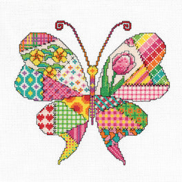 Patchwork Butterfly- Heritage Cross Stitch Kit