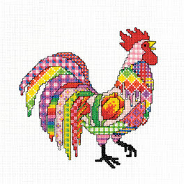 Patchwork Cockerel - Heritage Cross Stitch Kit